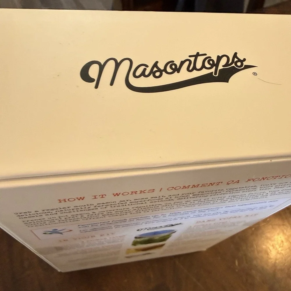 Masontops Complete Mason Jar‎ Fermentation Kit - Easy Wide Mouth Jars Vegetable